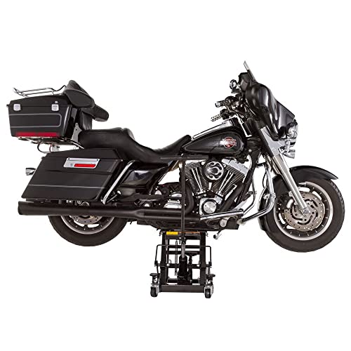 Black Widow Motorcycle or ATV Lift Jack Stand Hydraulic Operation Steel, 1,500 lb. Capacity