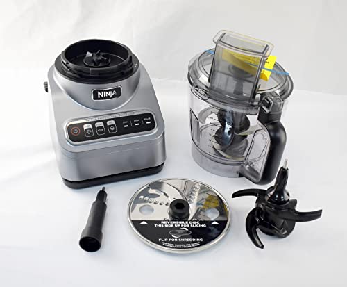 Ninja BN600 Professional Plus Food Processor, 850 Watts, 3 Functions for Chopping, Slicing & Dough with 9-Cup Processor Bowl, 3 Blades