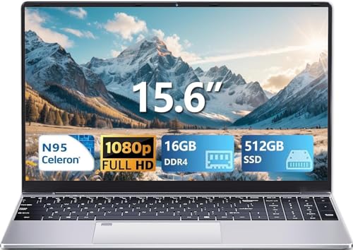 Gaming Laptop N5095, 15.6 Inch Laptop Computer, Laptops 24GB RAM 1TB SSD,Laptops Gamer 180 Angle Opening