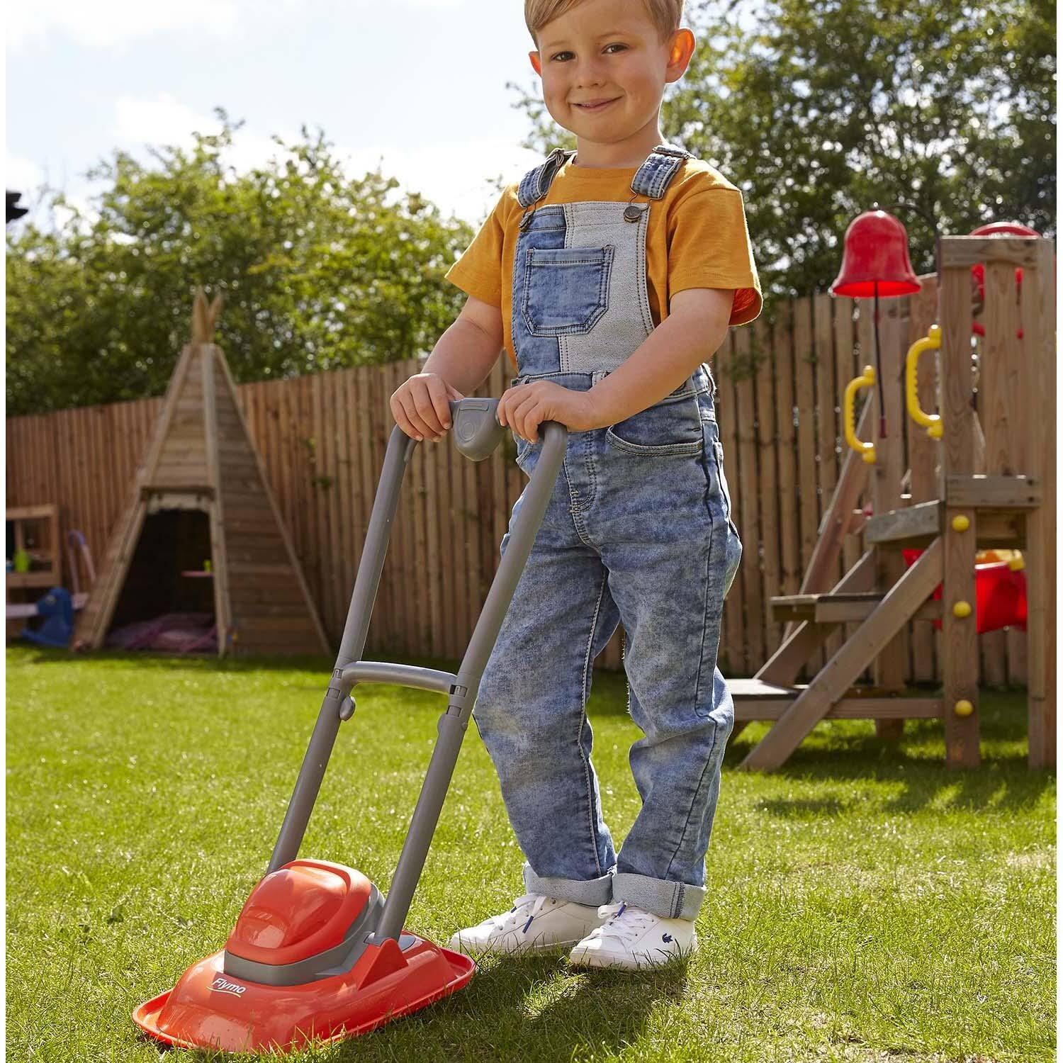 Casdon Orange/Grey Flymo Lawn Mower Replica Toy 23x21x20cm