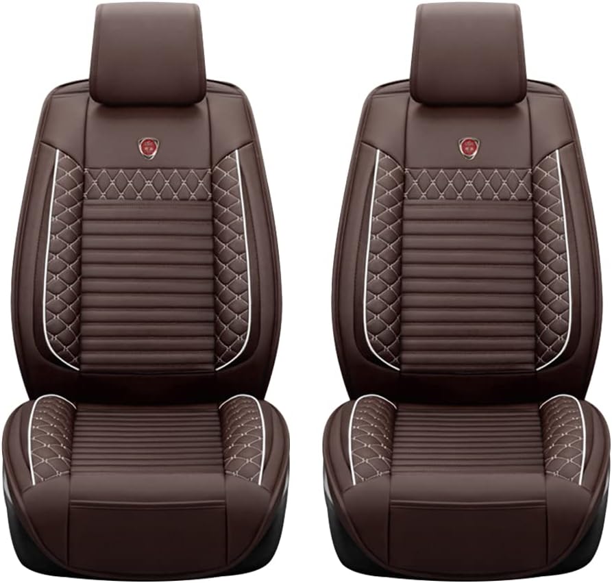 Car Seat Covers Breathable Premium PU Leather Universal Fit Auto Interior Accessories Automotive Cover Cushion for Cars & SUV Truck Front Seat(Front
