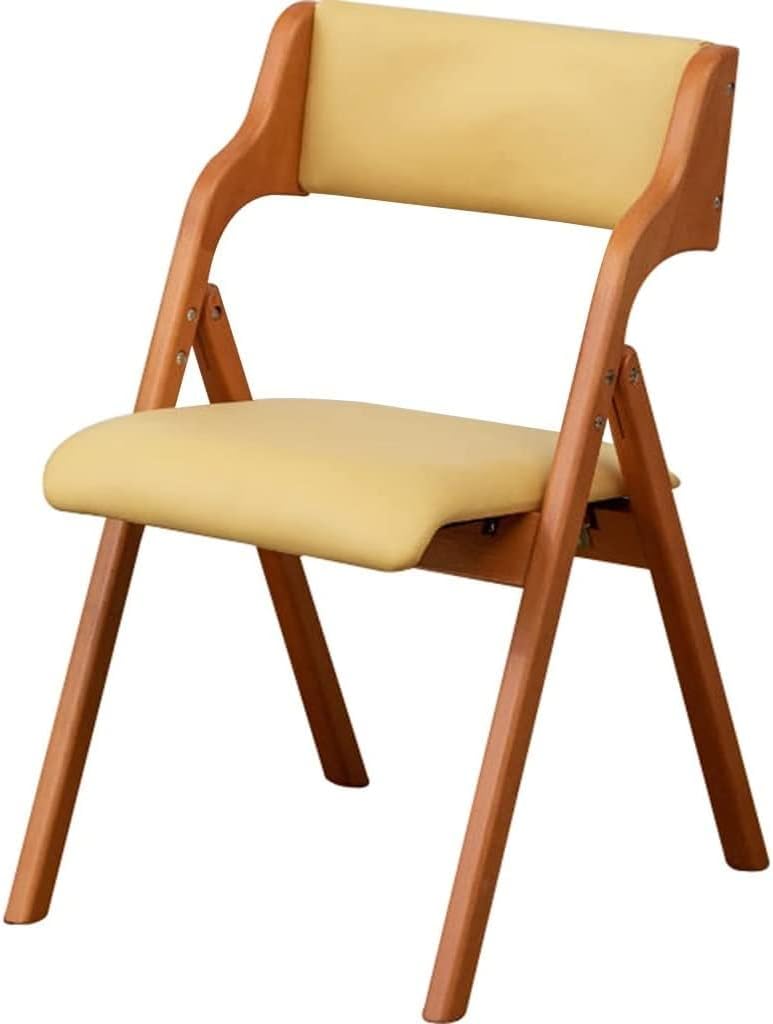 Folding Chairs Wood Beech Wood Folding Home Office Chair, Simple and Comfortable backrest Dining Chair, Space Saving, can Bear 150kg