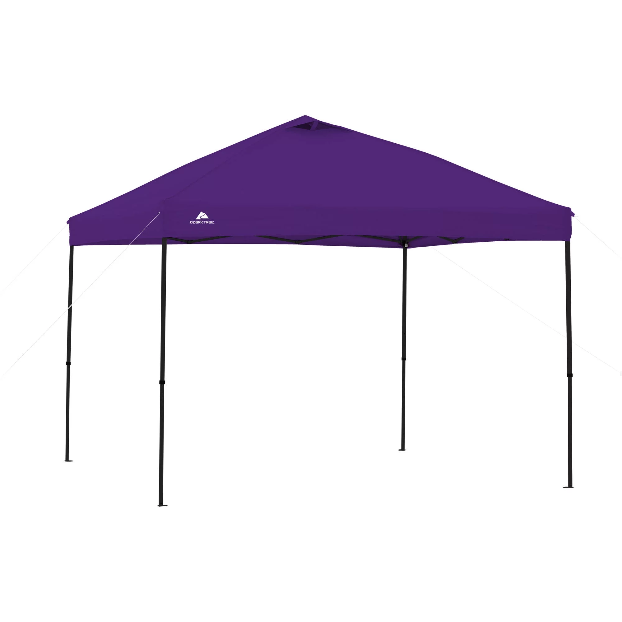 Ozark Trail Simple Push Straight Leg Instant Canopy, White, 10 ft x 10 ft