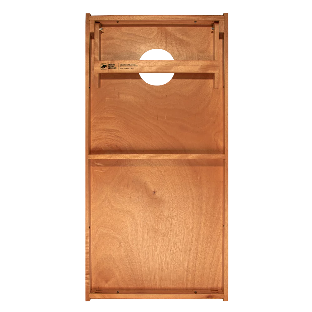 2x4 American Cornhole Association Backyard 2400 Raw Wood Panel Recreational Cornhole Boards Toss Game Beanbag Board Set