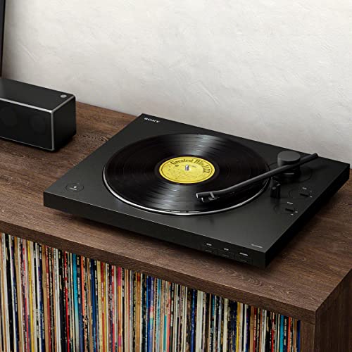 Sony PS-LX310BT Belt Drive Turntable: Fully Automatic Wireless Vinyl Record Player with Bluetooth and USB Output Black