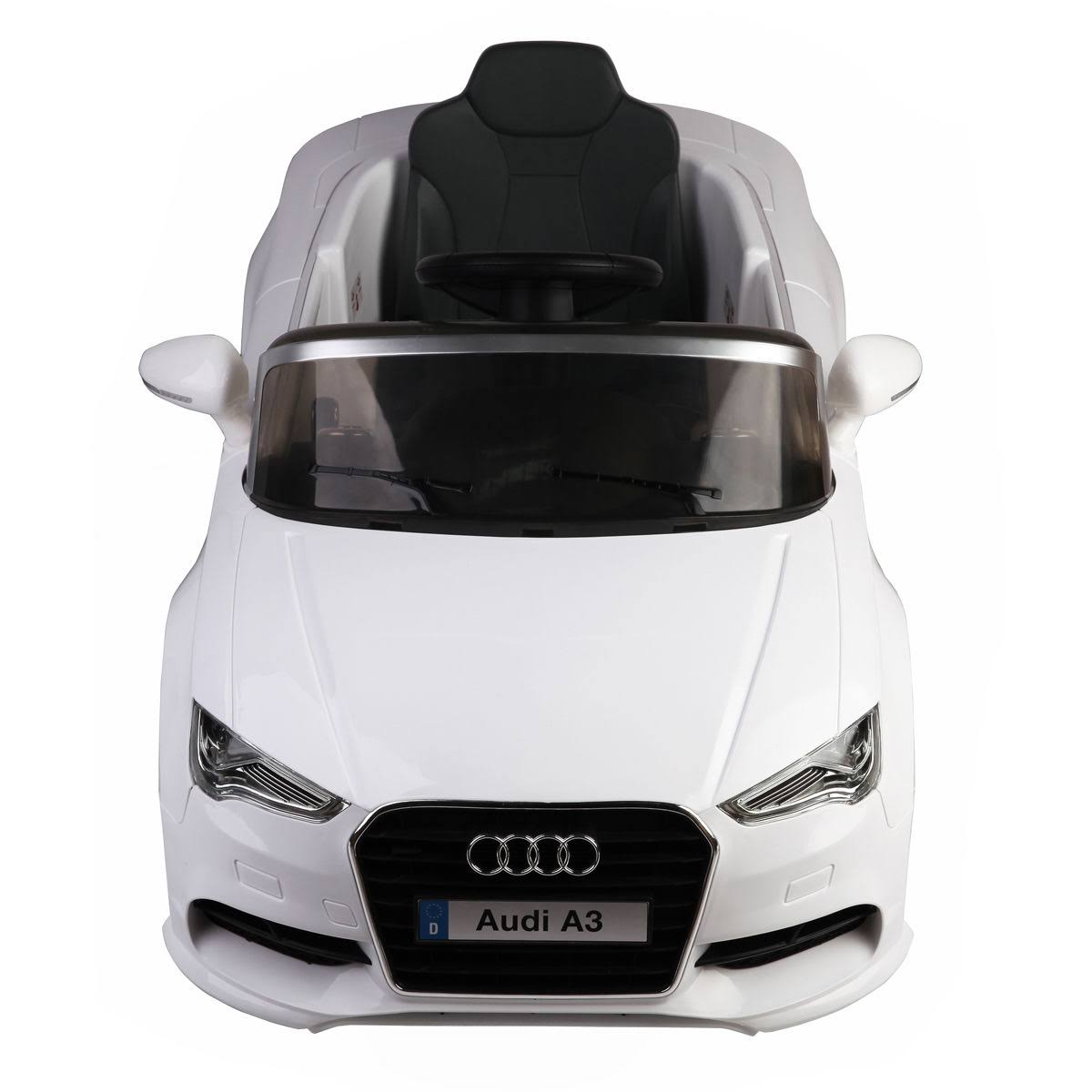 12 V Audi A3 Kids Ride on Car with RC + LED Light + Music-White