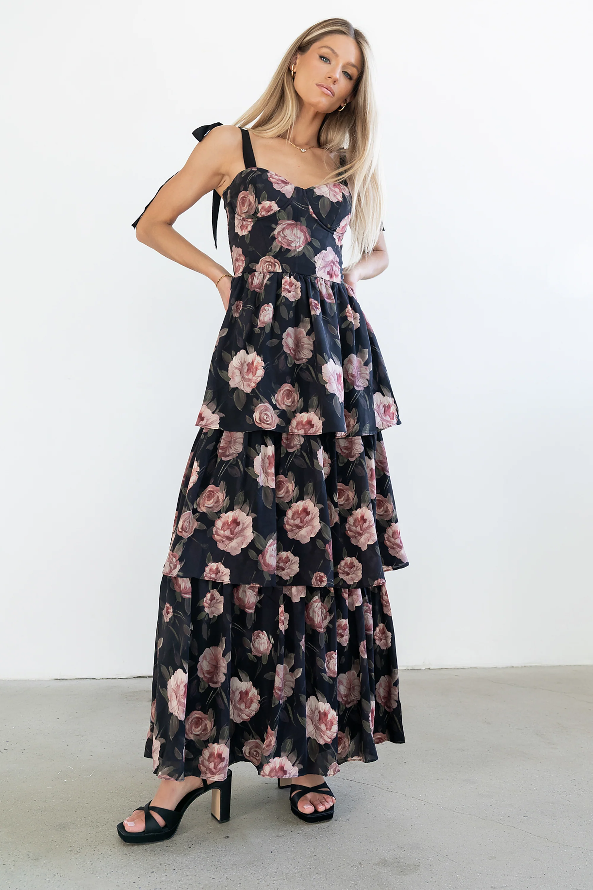 Cashe Ruffle Maxi Dress