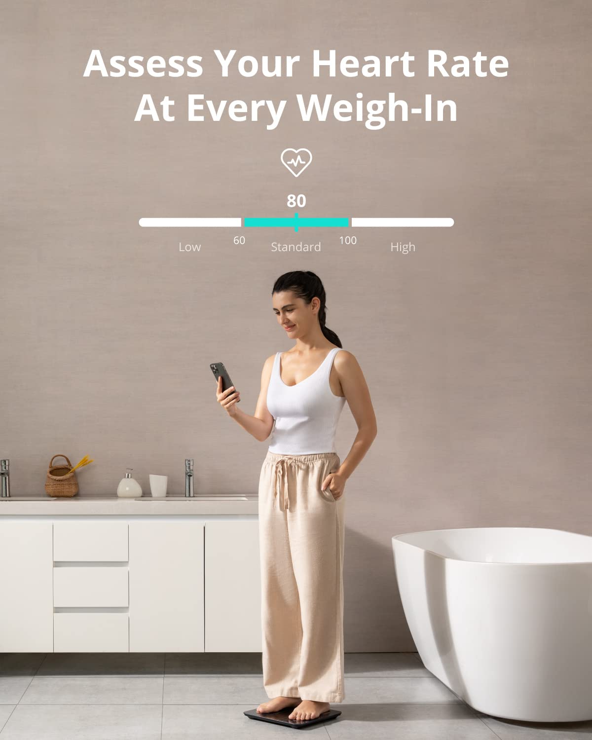 eufy Smart Scale P2 Pro, Digital Bathroom Scale with Wi-Fi Bluetooth, 16 Measurements Including Weight, Heart Rate, Body Fat, BMI, Muscle & Bone Mass