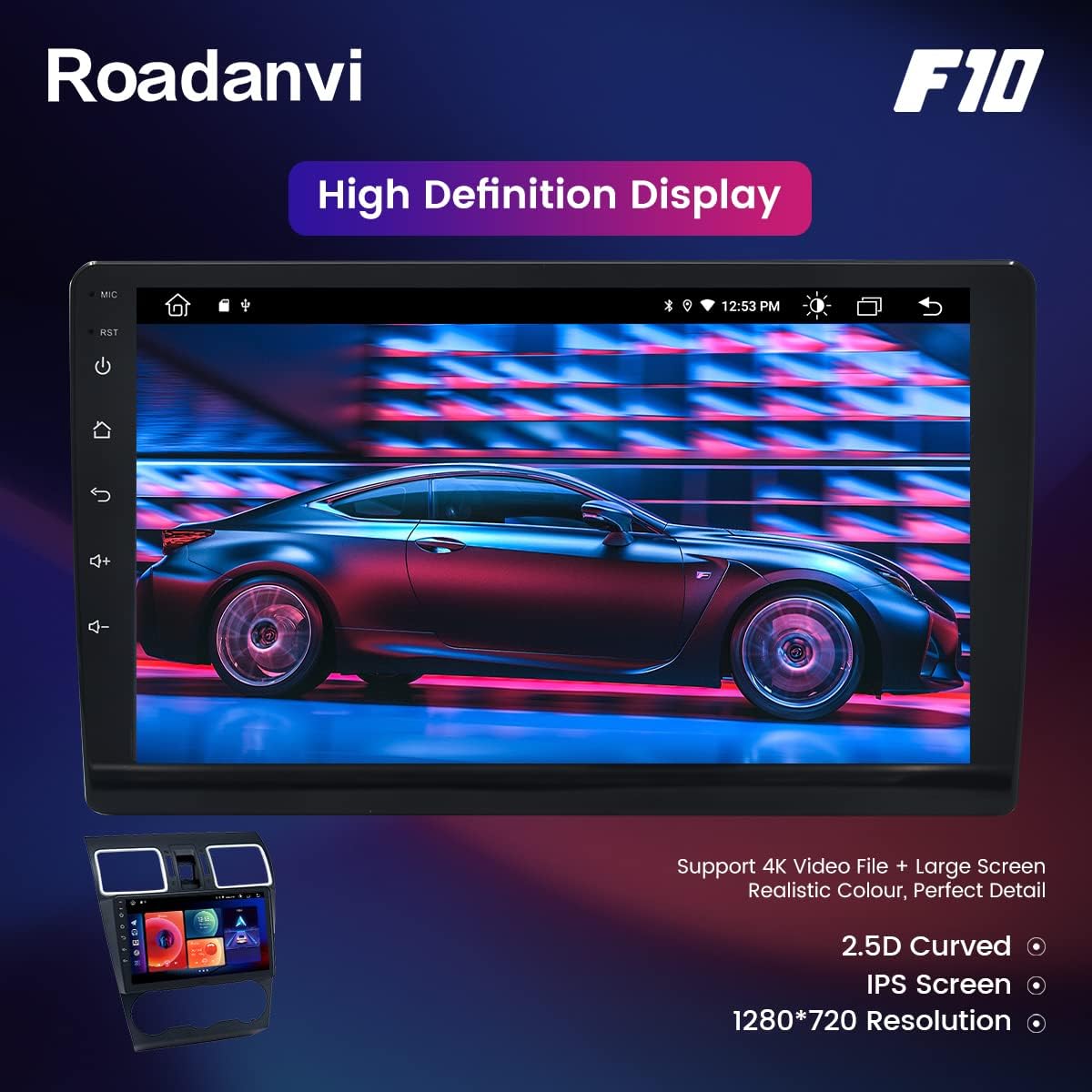 Roadanvi for Subaru Forester WRX 2016 2017 2018 2019 2020 Car Stereo Bluetooth Radio Car Navigation Carplay Android Auto 1280x720 IPS Touch Screen