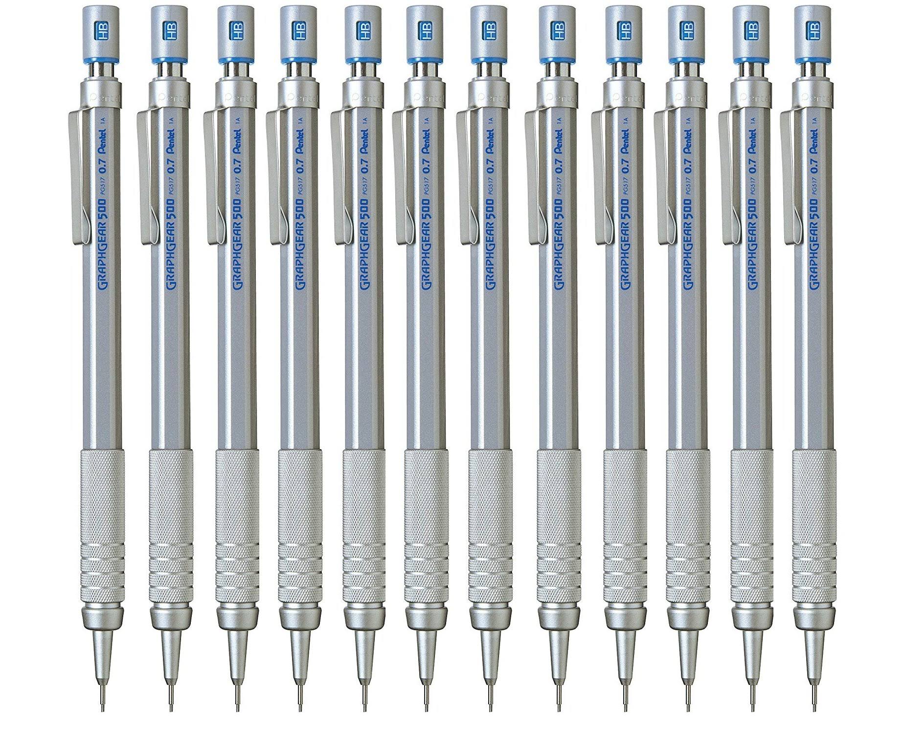 Pentel GraphGear 500 0.7mm Mechanical Drafting Pencil (12pcs), PG517