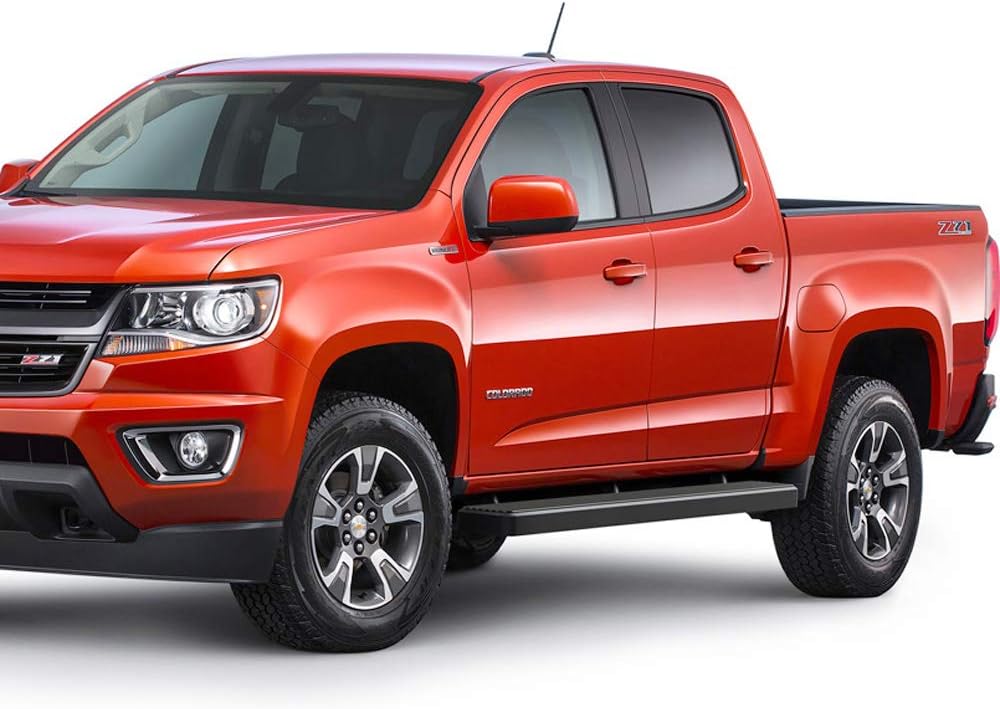 APS iBoard (Black Powder Coated 6 inches) Running Boards Nerf Bars Side Steps Step Rails Compatible with Chevy Colorado GMC Canyon 2015-2022 Crew Cab