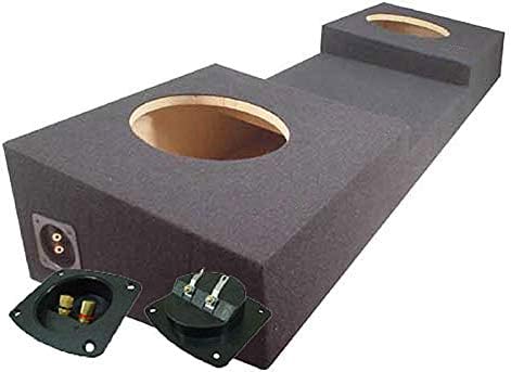Compatible with Chevy C/K Silverado or GMC Sierra Fill Size Regular Cab Truck 1988-2006 Dual 12 Sub Box Speaker Enclosure