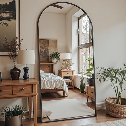 Floor Mirror, 78"x38" Oversized Full Length Mirror with Stand,Arched Full Body Mirror Standing Hanging Leaning Against Wall