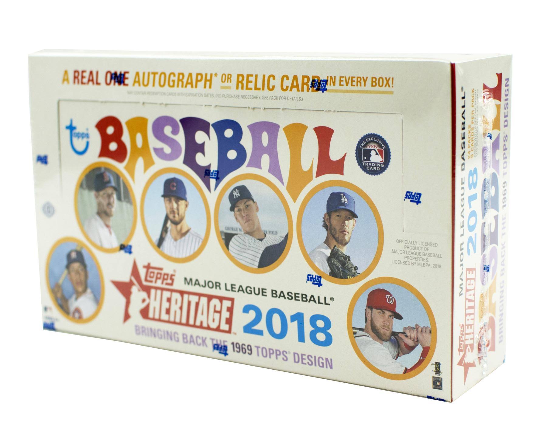 MLB Topps 2018 Heritage Baseball Trading Card Hobby Box