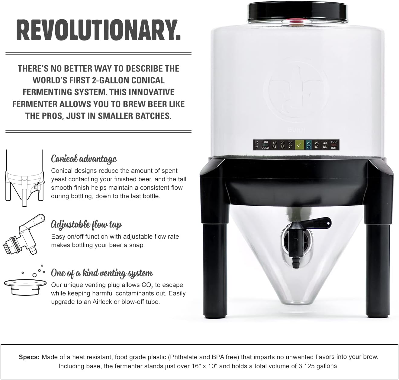 BrewDemon Craft Beer Brewing Kit with Bottles - Conical Fermenter Eliminates Sediment and Makes Great Tasting Home Made Beer