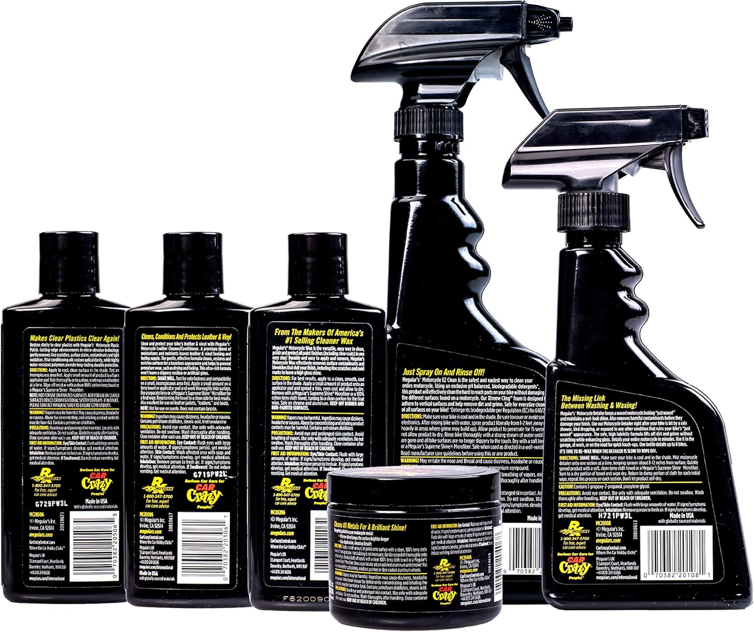 Meguiar's Motorcycle Care Kit – Package for Motorcycle Cleaning and Detailing – G55033