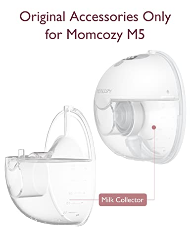 Momcozy M5 Hands-Free Wearable Breast Pump, Double-Sealed Flange for Baby-Like Comfort, 3 Modes & 9 Suction Levels, Portable Electric Pump – 24mm