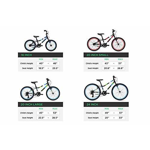 Guardian Bikes - 20 Inch Large 6-Speed Kids Bike for Ages 6-9 - Black/Blue/Green - Sports Supplies Online Store