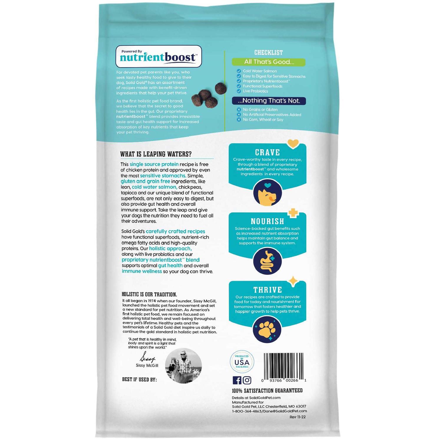 Solid Gold Nutrientboost Leaping Waters Dry Dog Food - Pet Supplies online store