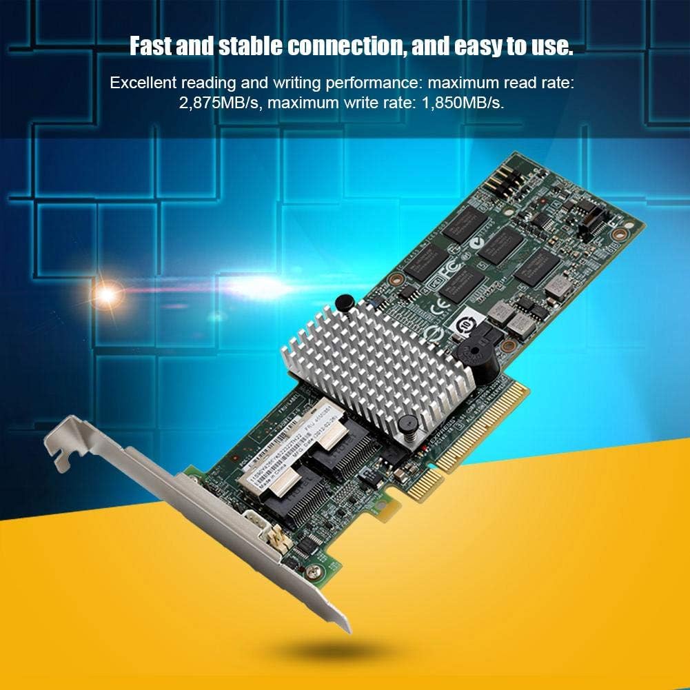 SATA/SAS Array Card PCI-E X8 6Gb/s Internal 6 Gbps SAS/SATA Ports Controller RAID Card for LSI 9260-8i /IBM M5015 46M0851 Pack of 2