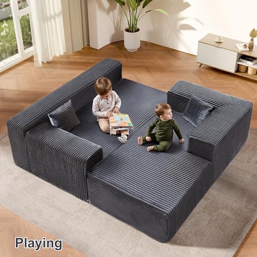 104" Sectional Couches for Living Room, Modular Sectional Sofa with Deep Seat, L-Shape Couch with Chaise, Cloud Couch for Living Room Bedroom