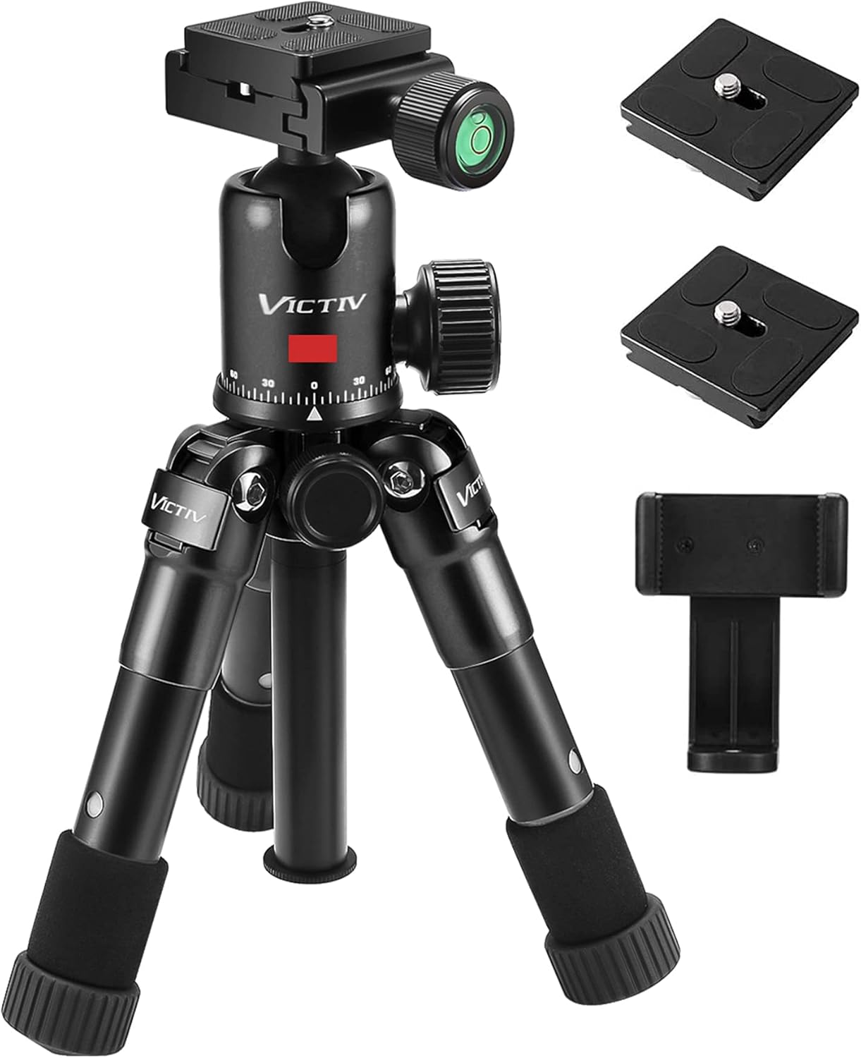 Tabletop Tripod, 20inch Portable Desktop Mini Tripod for Camera with 360 Degree Ball Head, Aluminum Small Travel Tripod
