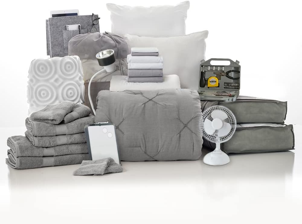 OCM College Dorm Room 25-Piece Complete Campus Pak Trunk Bundle | Twin XL Bedding