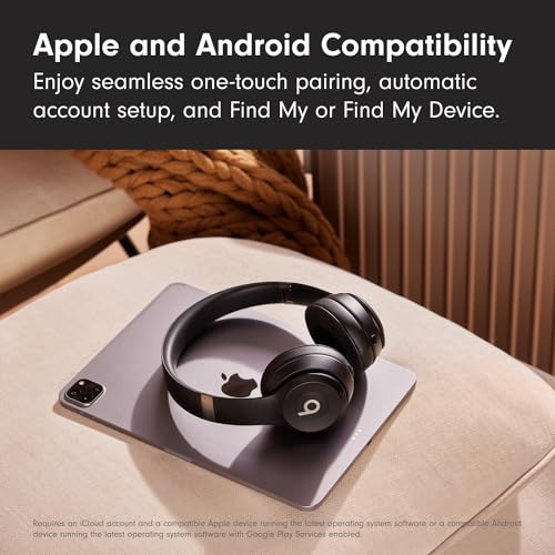 Beats Solo 4 - Wireless Bluetooth On-Ear Headphones, Apple & Android Compatible, Up to 50 Hours of Battery Life - Black & Gold