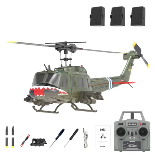 RC ERA C032 UH-1 Huey RC Helicopter with 3D Inverted Flight & 6-Axis Gyro Stabilization