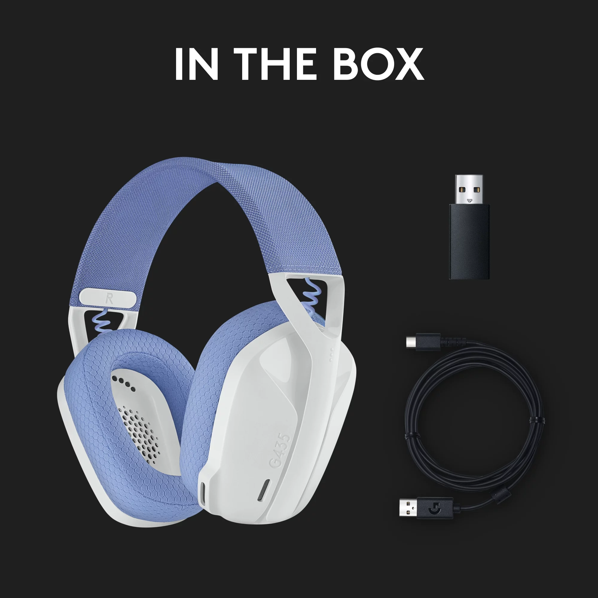 Logitech G435 LIGHTSPEED and Bluetooth Wireless Gaming Headset - Lightweight over-ear headphones, built-in mics, 18h battery