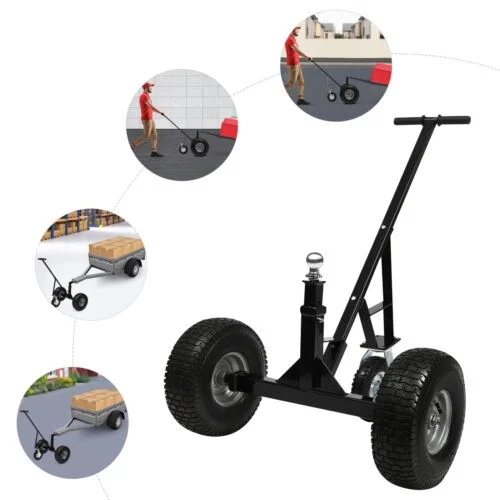 Adjustable Trailer Dolly Trailer Mover Dolly 800 lb Manual Dolly w/ 3 Casters US