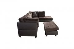 PonLiving Furniture Gazel 103.5'' Sectional Sofa with Storage Ottoman
