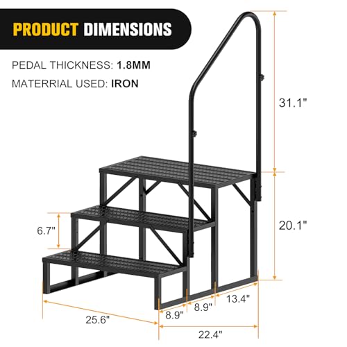 Nilight RV Steps with Handrail