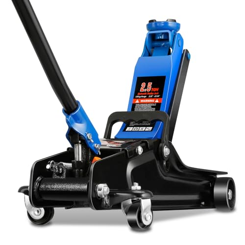 Auto Dynasty 4 Ton Low Profile Floor Jack, Heavy Duty Steel Hydraulic Car Jack with Dual Pistons Quick Lift Pump, Hydraulic Racing Floor Jack
