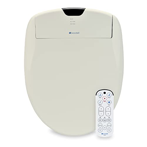 Brondell Swash 1400 Luxury Bidet Toilet Seat, Fits Elongated Toilets, Biscuit – High Quality Bidet – Dual Stainless-Steel Nozzles with Nozzle Clean