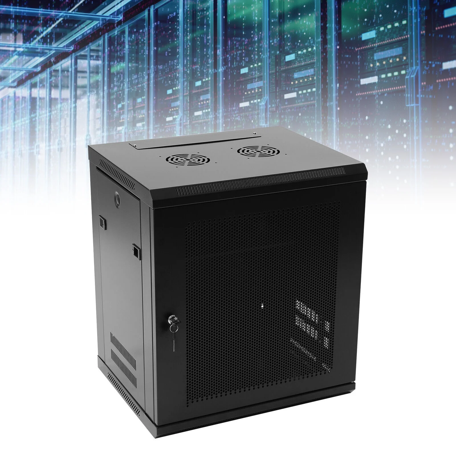 12U Wall Mount Network Server Data Cabinet Enclosure Rack Lockable Door - Curated Treasures Market