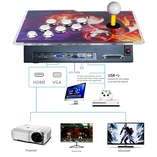 FVBADE [30000 Game in 1] 70S Pandora Box Retro Games Arcade Game Console with Two Separate Host for PC & Projector & TV 3D Games 1-4 Players Category