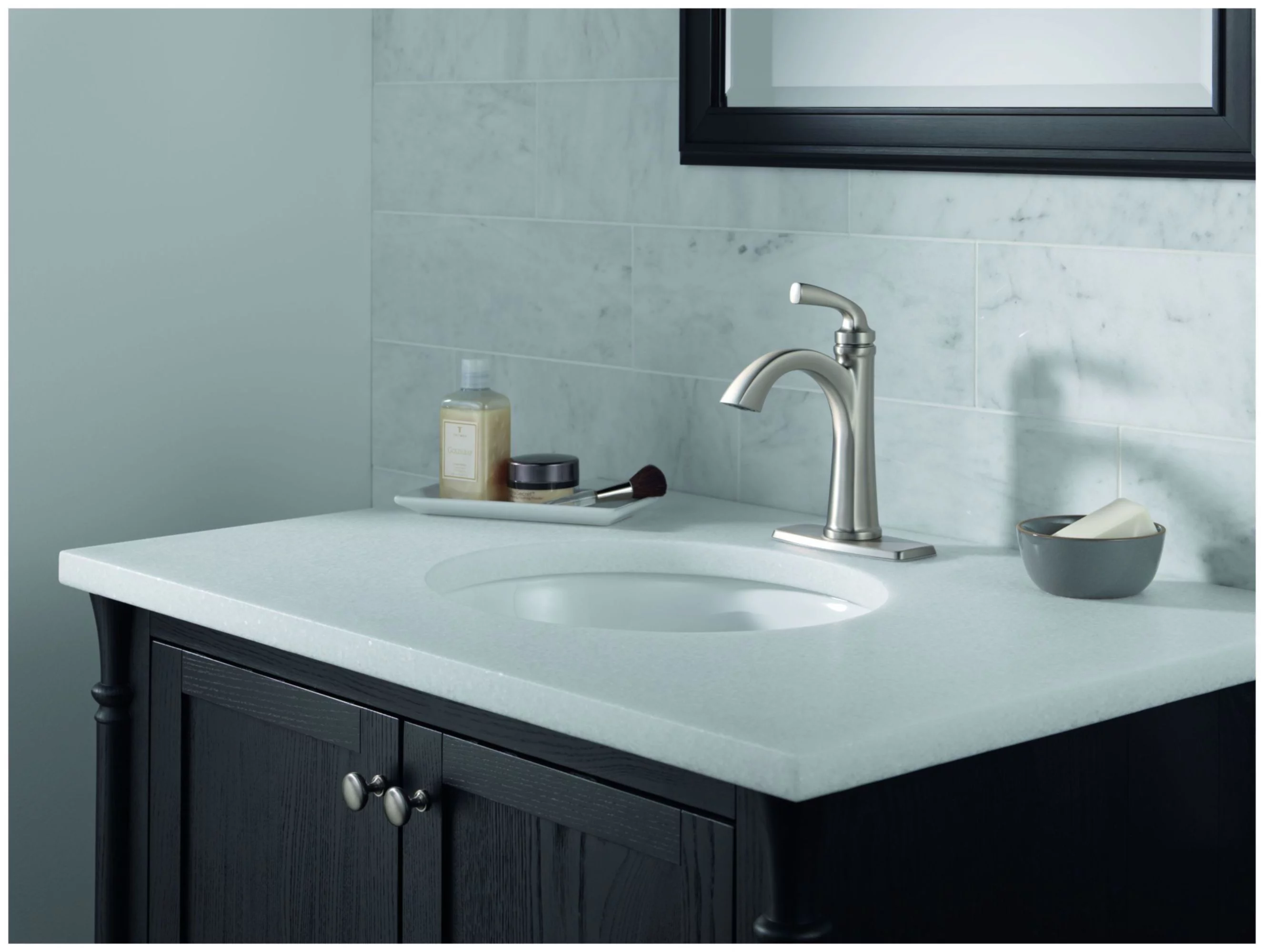 Delta 15864Lf Geist 1.2 GPM Single Hole Bathroom Faucet - Black