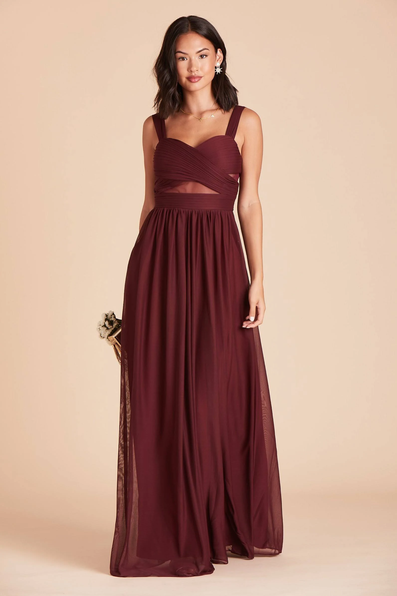 Birdy Grey Elsye Bridesmaid Dress in Cabernet S / Cabernet
