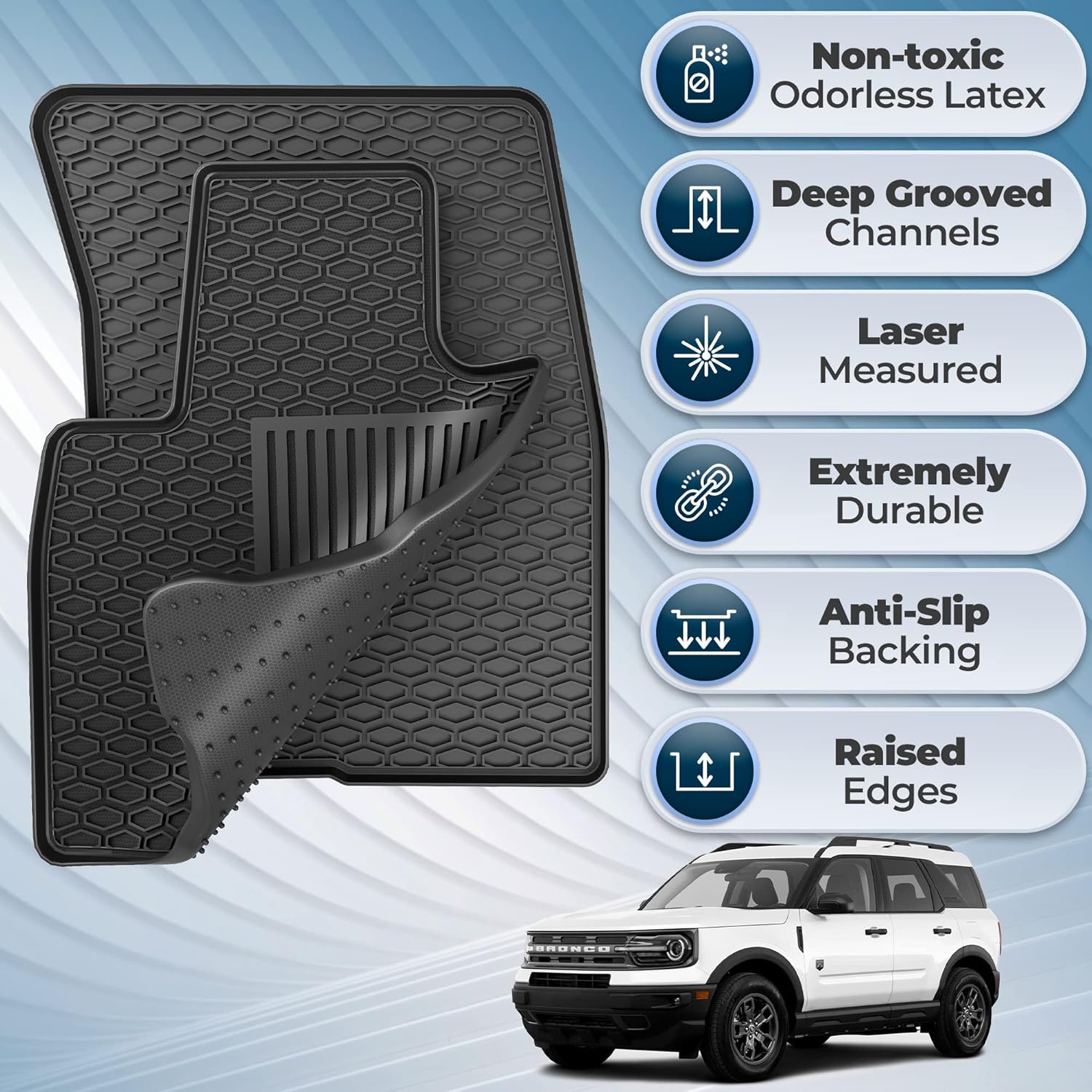 Floor Car Mat Set Replacement for Mazda CX-5 2017+ All Weather Floor Mats - CX-5 All Weather Interior Floor Liners by Automajor