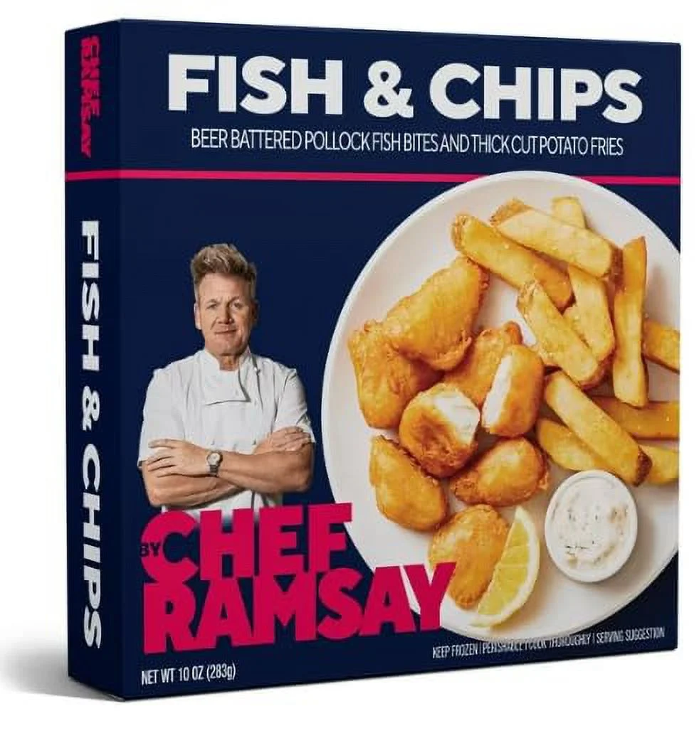 Gordon Ramsay Fish and Chips, Frozen Meals, 9.5oz - Pack of 10