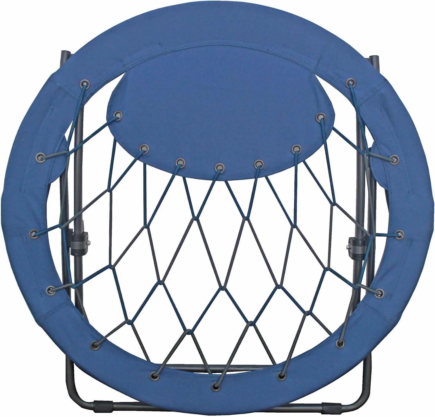 Foldable Portable Bungee Steel Framed Dish Folding Chair, Perfect For Dorm Rooms, Bed Rooms, Accent Chair, Camping, Gaming, Reading, And Studying