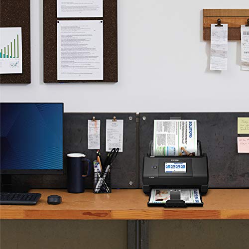 Epson Workforce ES-580W Wireless Color Duplex Desktop Document Scanner for PC and Mac with 100-sheet Auto Document Feeder (ADF) and Intuitive 4.3"