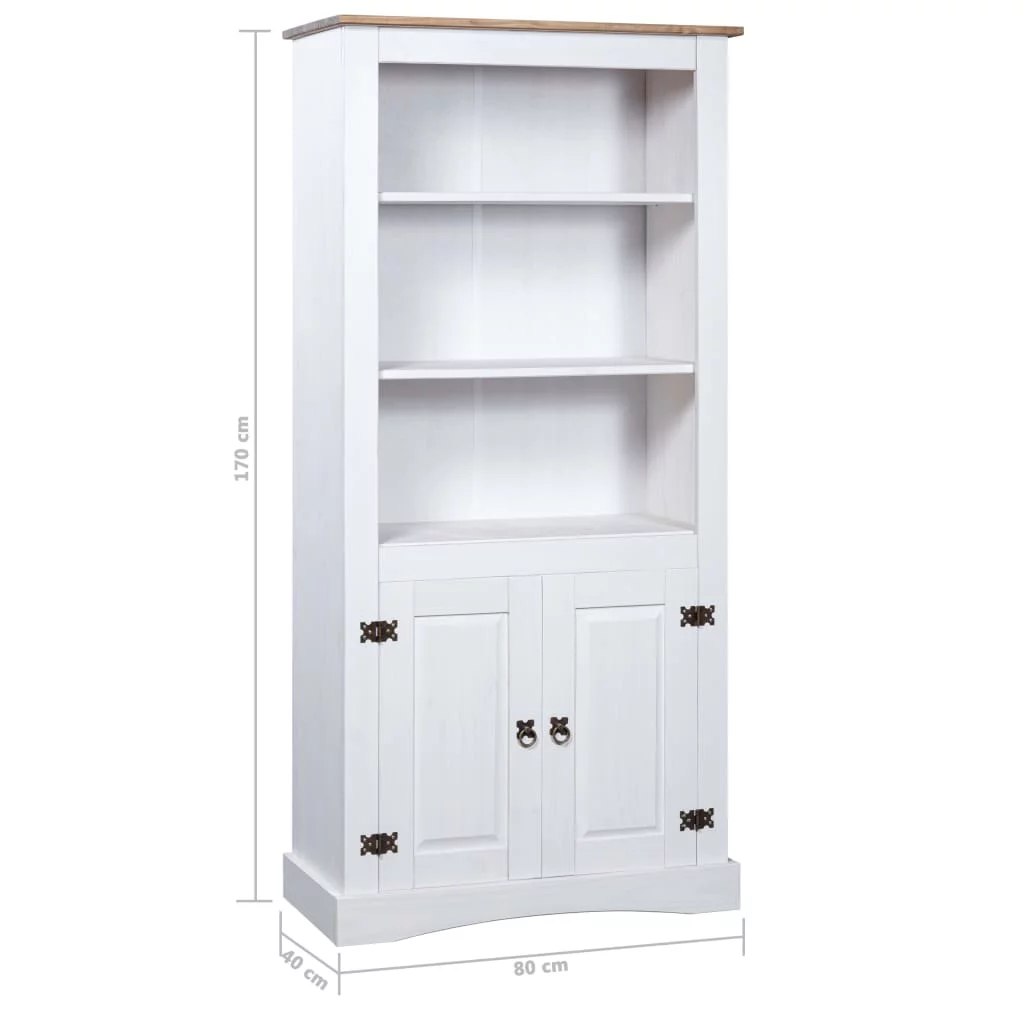 Walmeck Cupboard Mexican Pine Corona White 31.5"x15.7"x66.9"