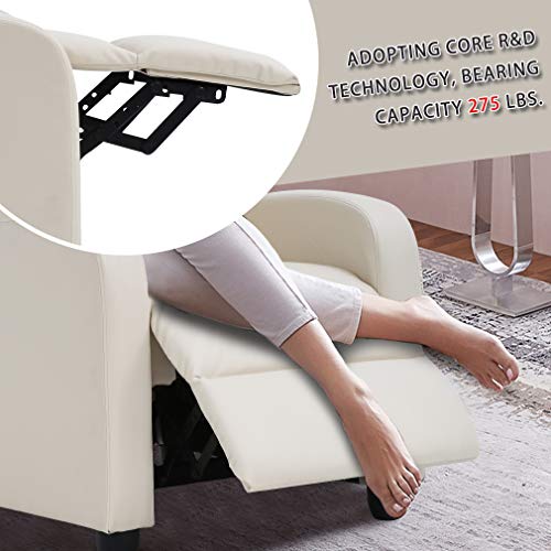 BestMassage | Recliner Chair | with 2 Point Massage Function | Black | with Lumbar Support, Adjustable Push Back, Wide Armrests