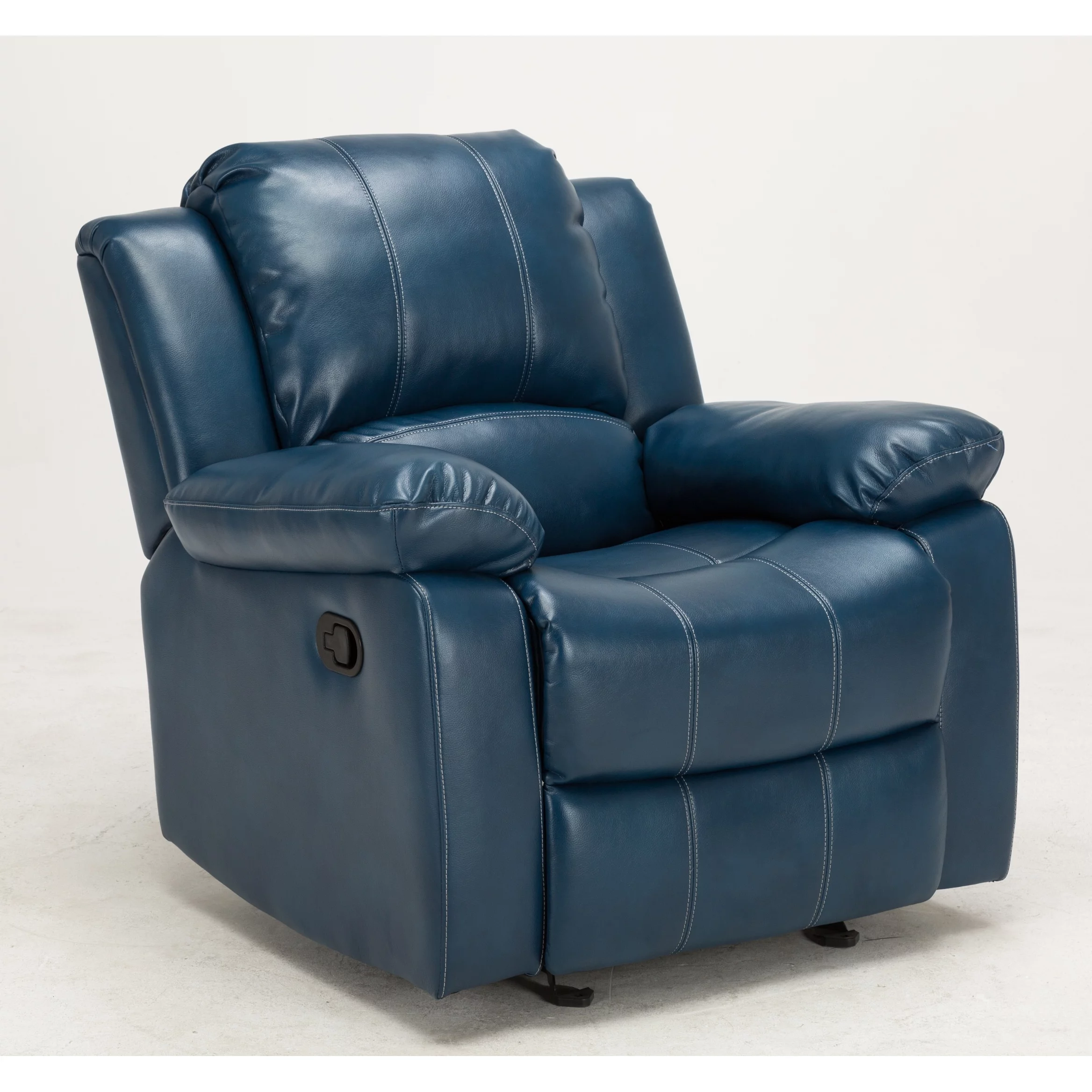 Greyson Living Charleston Leather Gel Glider Rocker Recliner by  Blue Semi-Firm Transitional, Casual