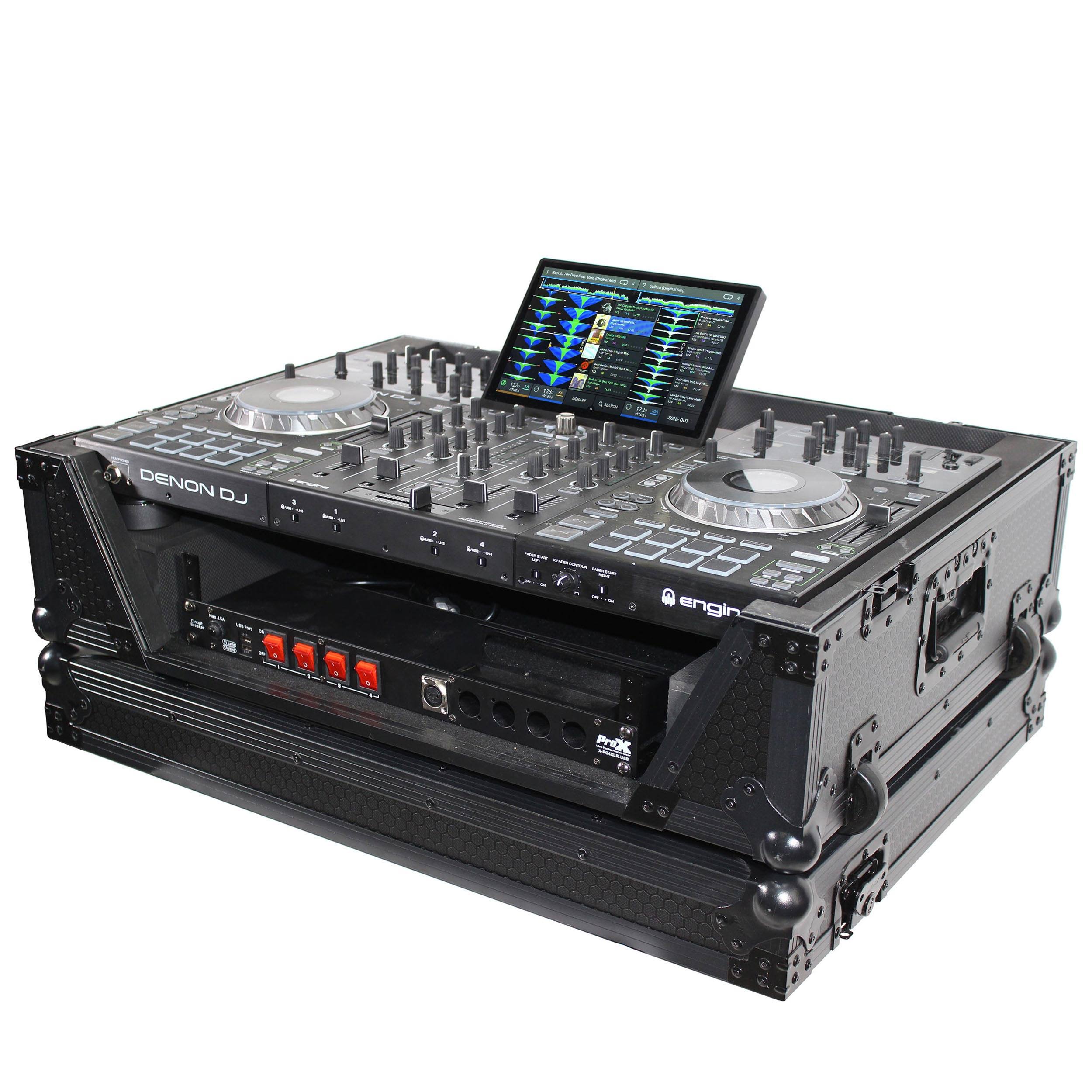 Prox XS-PRIME4 WBL2U Black 2U Flight Case for Denon Prime 4