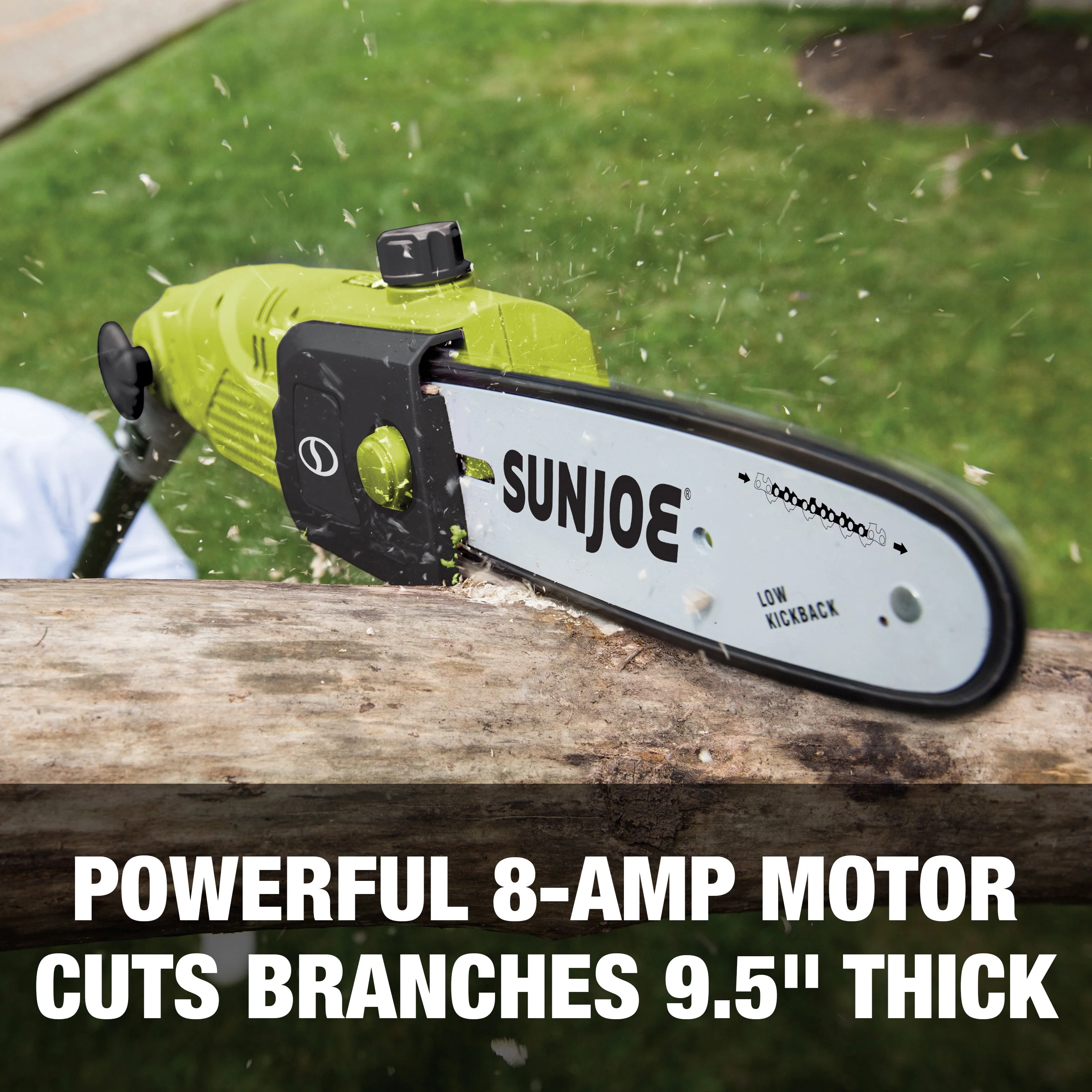 Sun Joe Electric 10-inch Telescoping Multi-Angle Pole Saw, 8.0-Amp