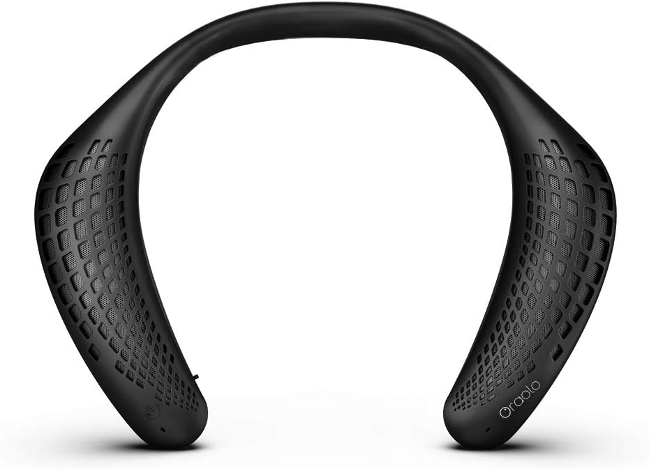 Neckband Bluetooth Speakers, Oraolo Wireless Wearable Speaker True 3D Stereo Sound, Portable Personal Body Speaker 24H Playtime