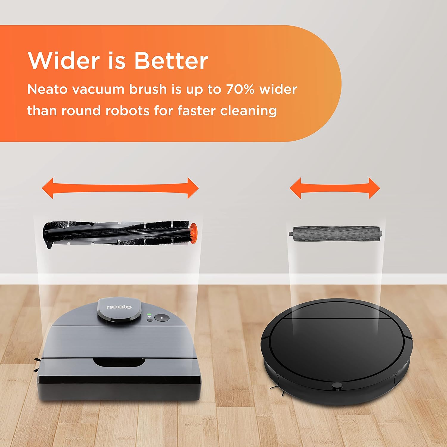 Neato D10 Intelligent Robot Vacuum Cleaner&ndash;LaserSmart Nav, Smart Mapping, Cleaning Zones, WiFi Connected, 300-min runtime, Powerful Suction